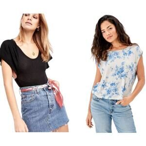 2 Piece American Eagle & Free People Top Lot Bundle Small Bodysuit Shirt